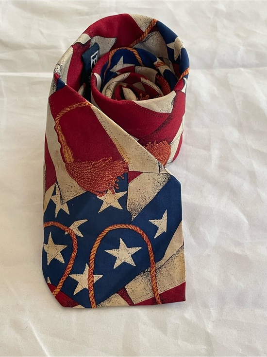 Polo Ralph Lauren Other - Vintage Ralph Lauren American Flag Tie Handmade USA Patriotic 100% Silk